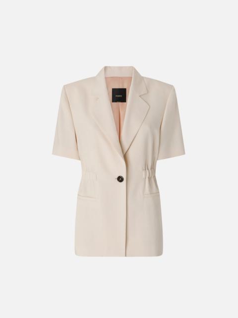 SHORT-SLEEVED JACKET WITH ELASTICATED WAIST