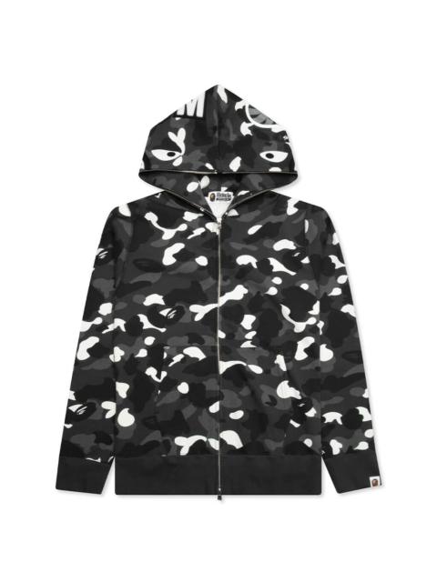 CITY CAMO SHARK FULL ZIP HOODIE - BLACK