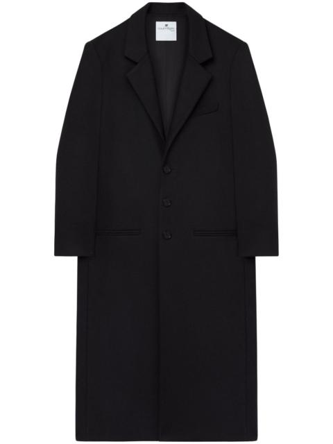 tailored long wool blend coat