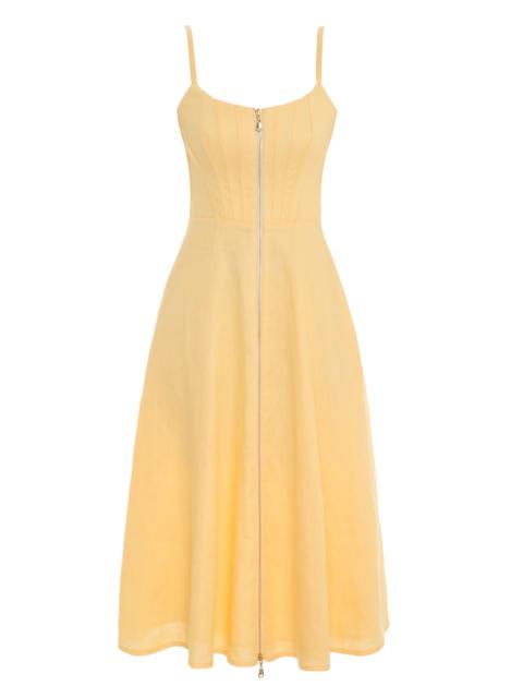TAMA ZIPPED MIDI DRESS