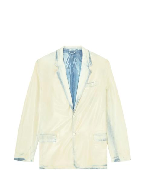 X-Ray bleach denim blazer
