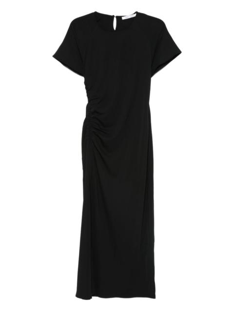 crew-neck midi dress