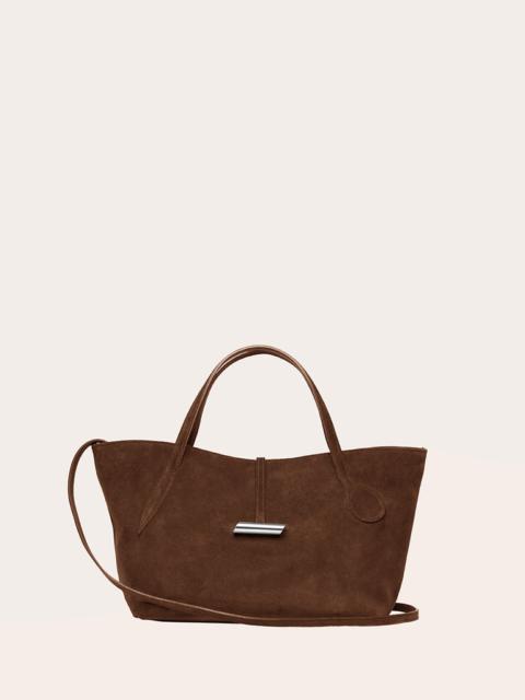 PETITE PENNE TOTE SUEDE DARK BROWN