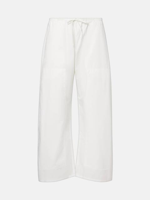 Kyoto cotton barrel-leg pants