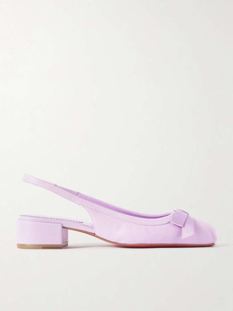 Mamaflirt 30 bow-embellished leather slingback pumps