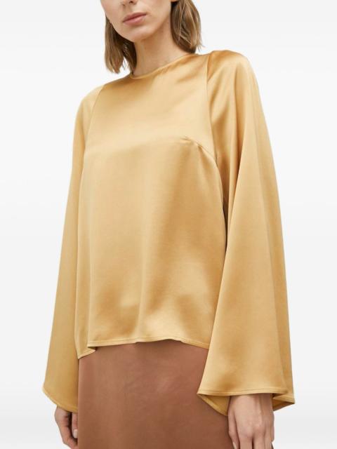 bell-sleeve blouse