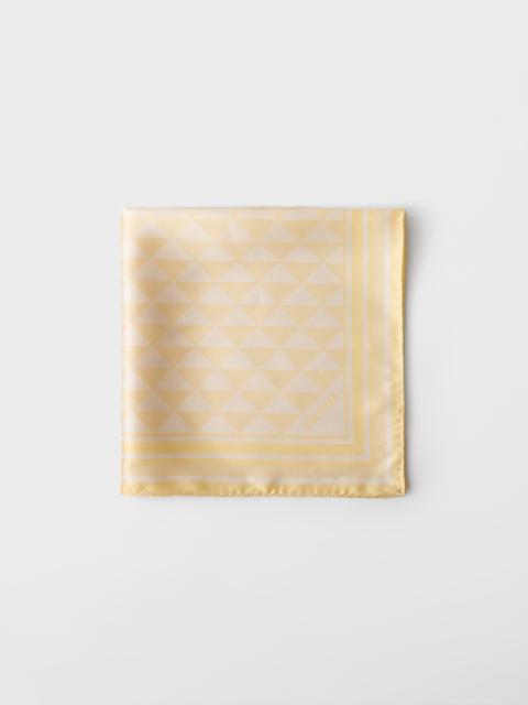 Jacquard silk scarf 55x55