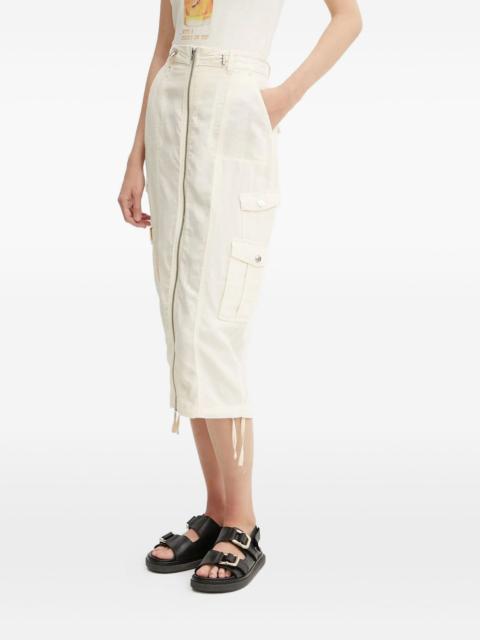zip-front cargo skirt