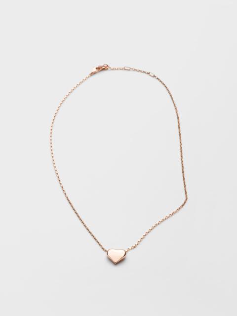 Eternal Gold Nano Heart necklace in pink gold