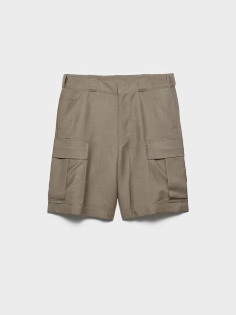 Mohair and wool Bermudas