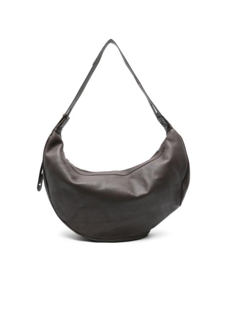 Moravia leather curved shoulder bag