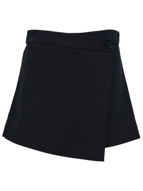 Flamed Viscose Canvas Shorts