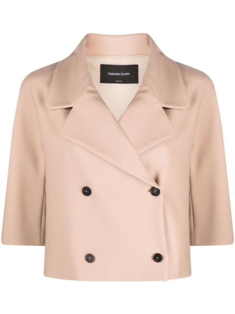 double-breasted cropped jacket