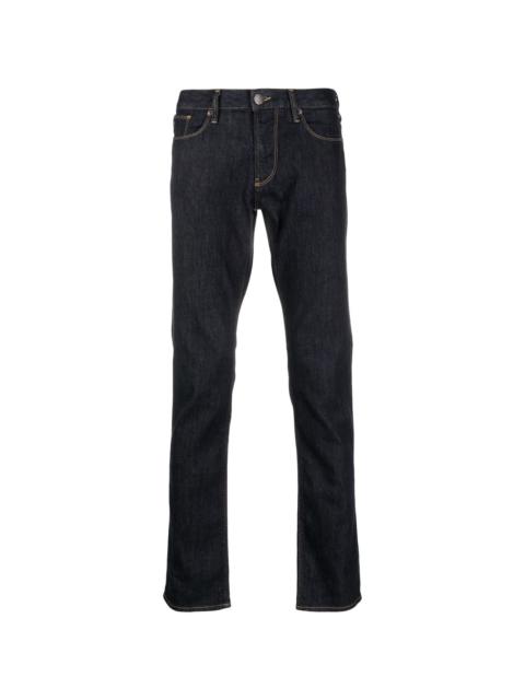 mid-rise slim-fit jeans