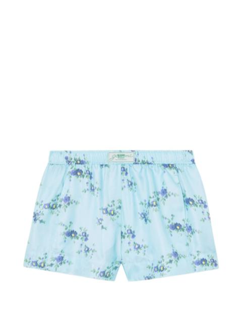 floral-print shorts