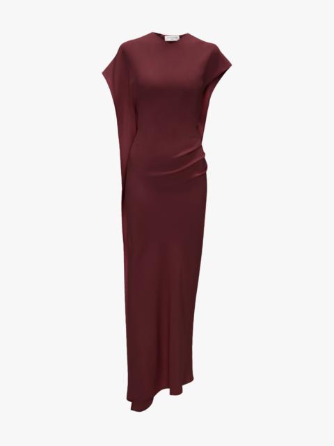 Victoria Midi Dress In Cinnabar Red