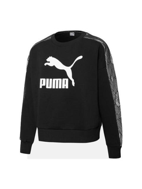 (WMNS) PUMA Pullover Sweatshirts 'Black' 530306-01