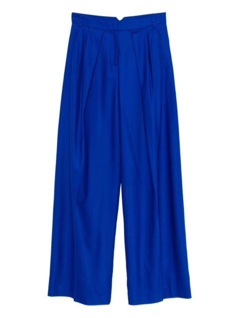 pleated-front trousers
