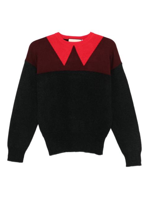 colour-block jumper