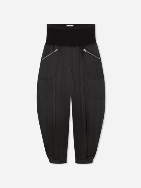 Ribbed Jogger in Silk Charmeuse