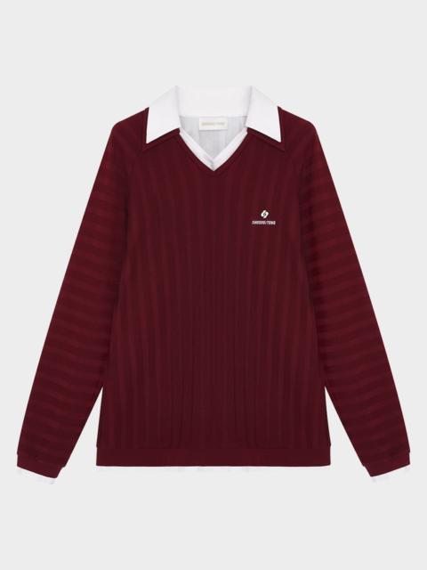 Stripe Knit Long-Sleeve Top