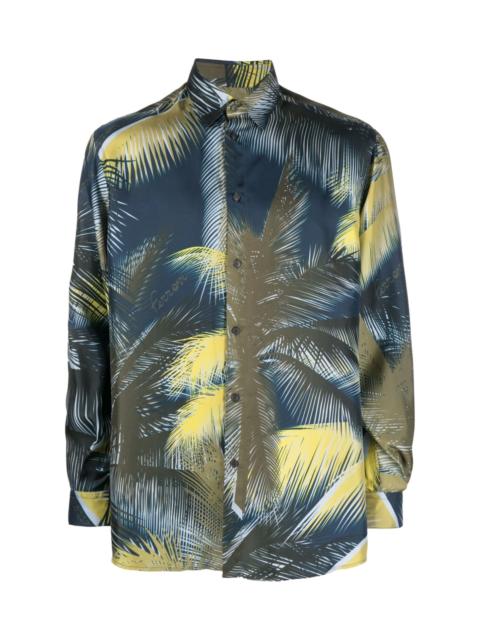 GRAPHIC-PRINT SILK SHIRT