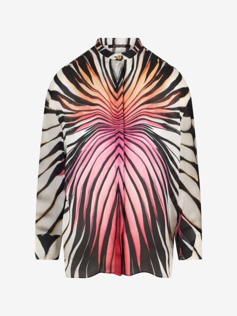 Ray Of Paradise Print Silk Shirt