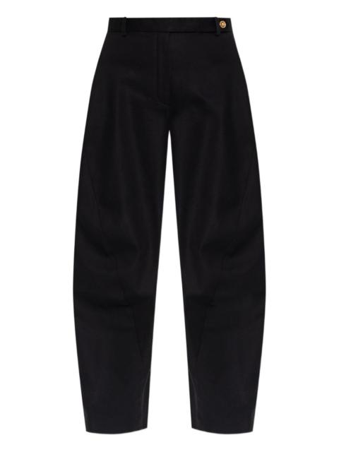 Medusa-button panel trousers