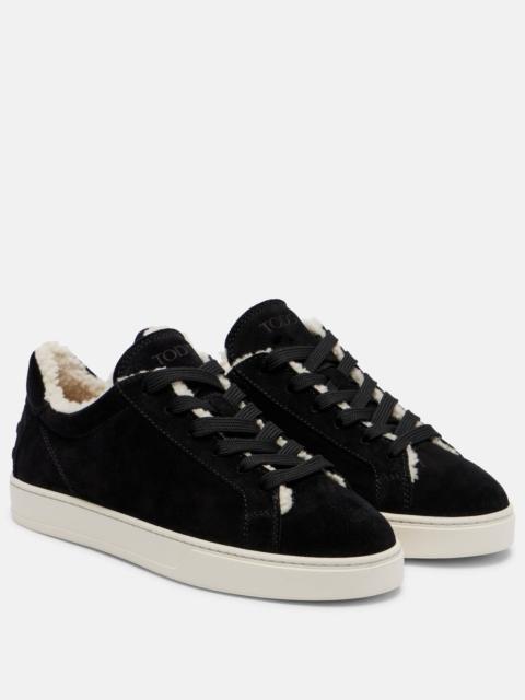 Cassetta shearling-lined suede sneakers