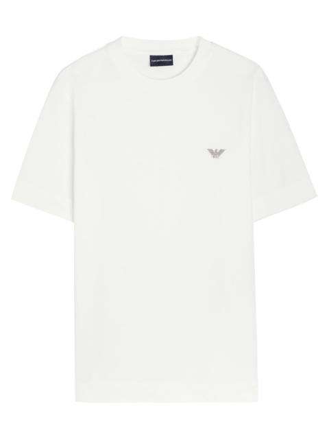 Emporio Armani Logo-embroidered Cotton T-shirt