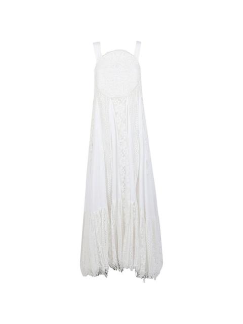 lace-detail maxi dress