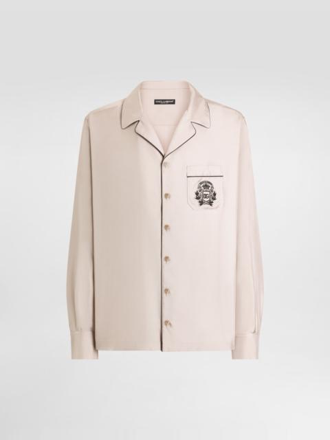 Silk shirt with embroidery