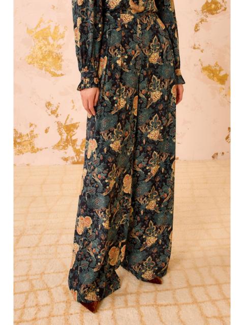 Aviva Silk High Waist Wide Leg Pant