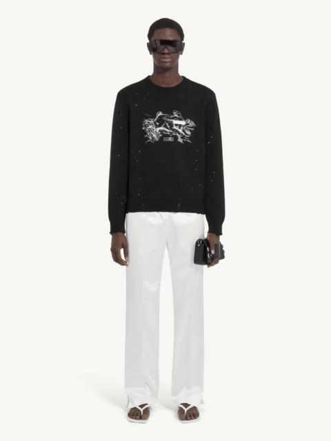 White Rabbit Print Jumper