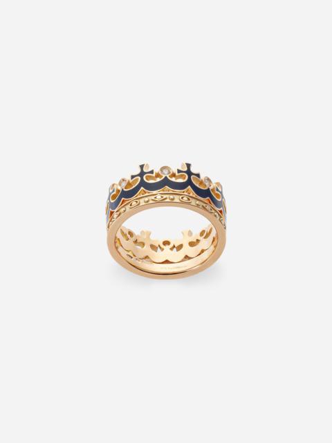 Royal Ring 18-carat yellow gold and diamonds