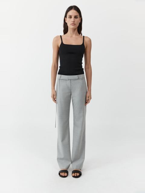 90s Belt Minimal Pants - Concrete