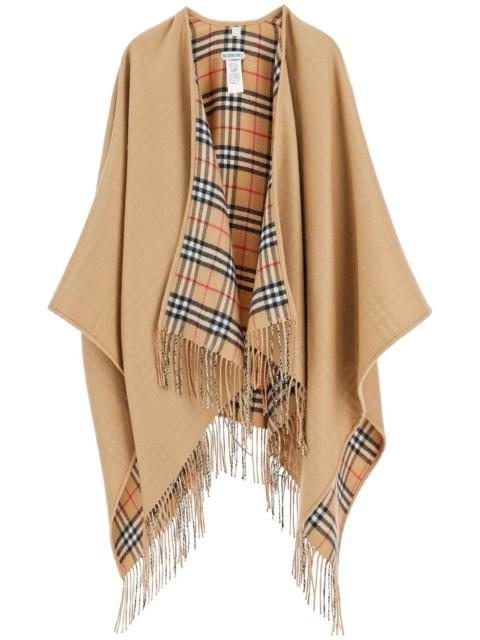 BEIGE VIRGIN WOOL CLASSIC CHECK SCARF