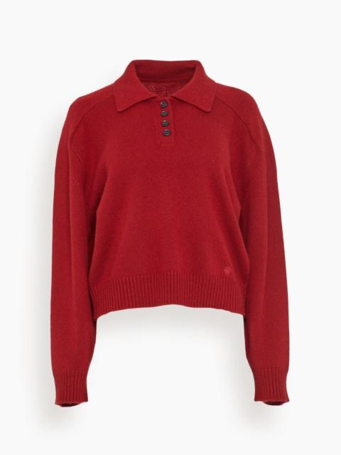 Homere Boxy Sweater in Burgundy