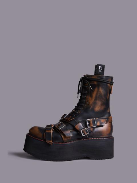STRAPPED DOUBLE STACK BOOT