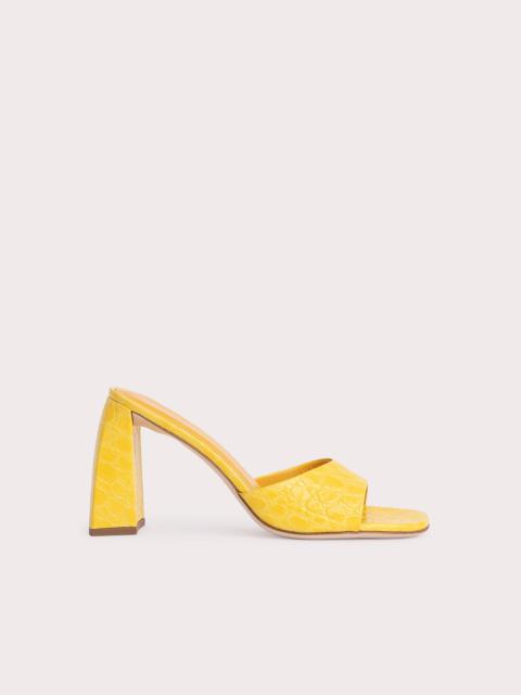 Michele Duckling Circular Croco Embossed Leather