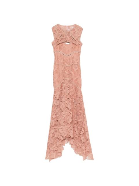 lace cut-out maxi dress