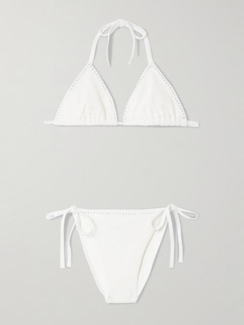 Gina Swarovski Crystal-embellished Original Crinkle Bikini