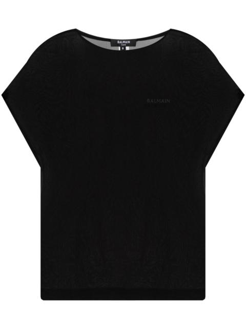 logo-embroidered t-shirt