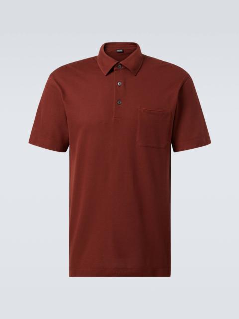 Cotton piqué polo shirt