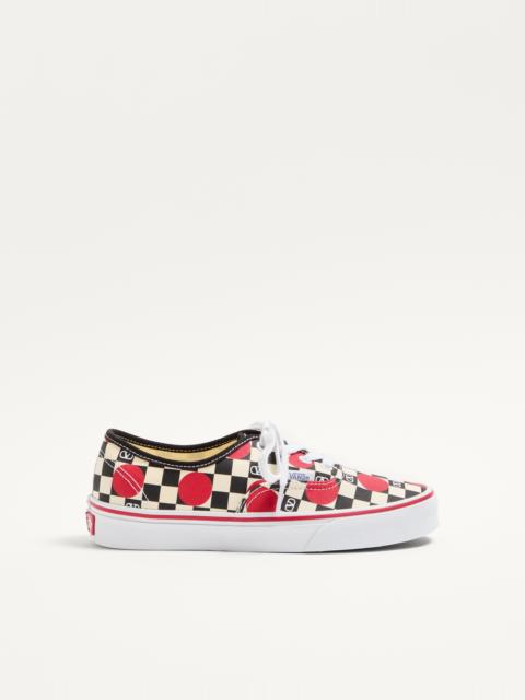 VALENTINO GARAVANI AND VANS LOW-TOP TRAINER IN FABRIC WITH VLOGO CHECKERBOARD PRINT AND POLKA DOT DE