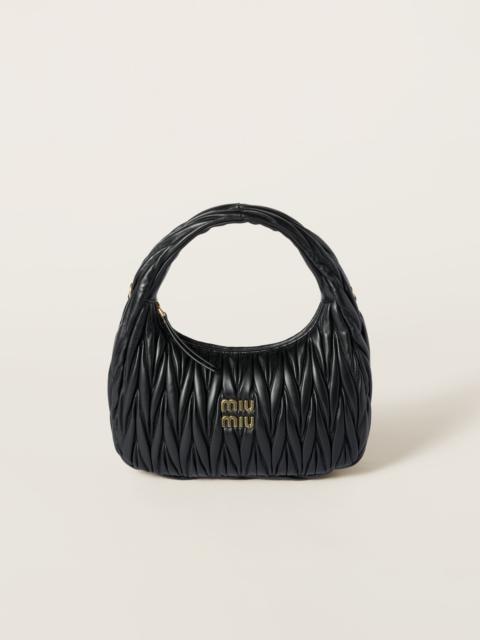 Wander matelassé nappa leather hobo bag