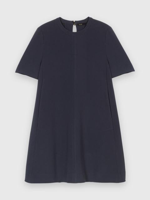 Heavy crepe trapeze dress