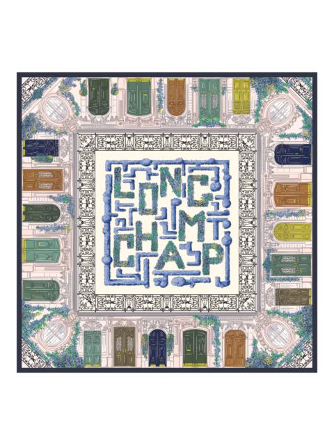 Jardin Parisien Silk scarf 90 Navy - OTHER