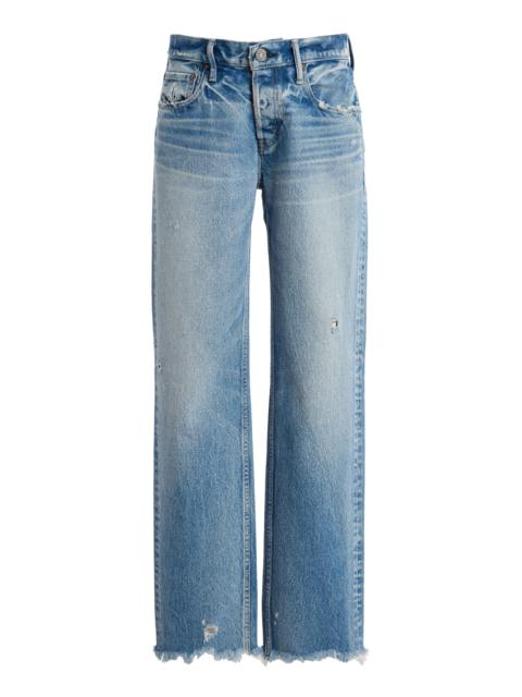 Mattapan Rigid Low-Rise Straight-Leg Jeans light wash