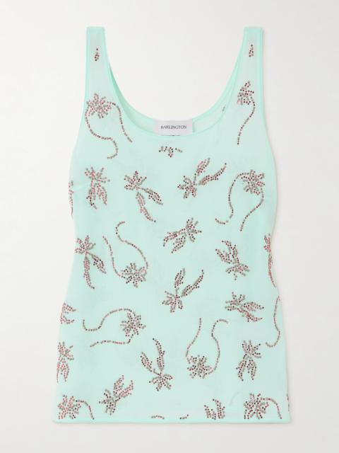 Gilda Embellished Chiffon Tank